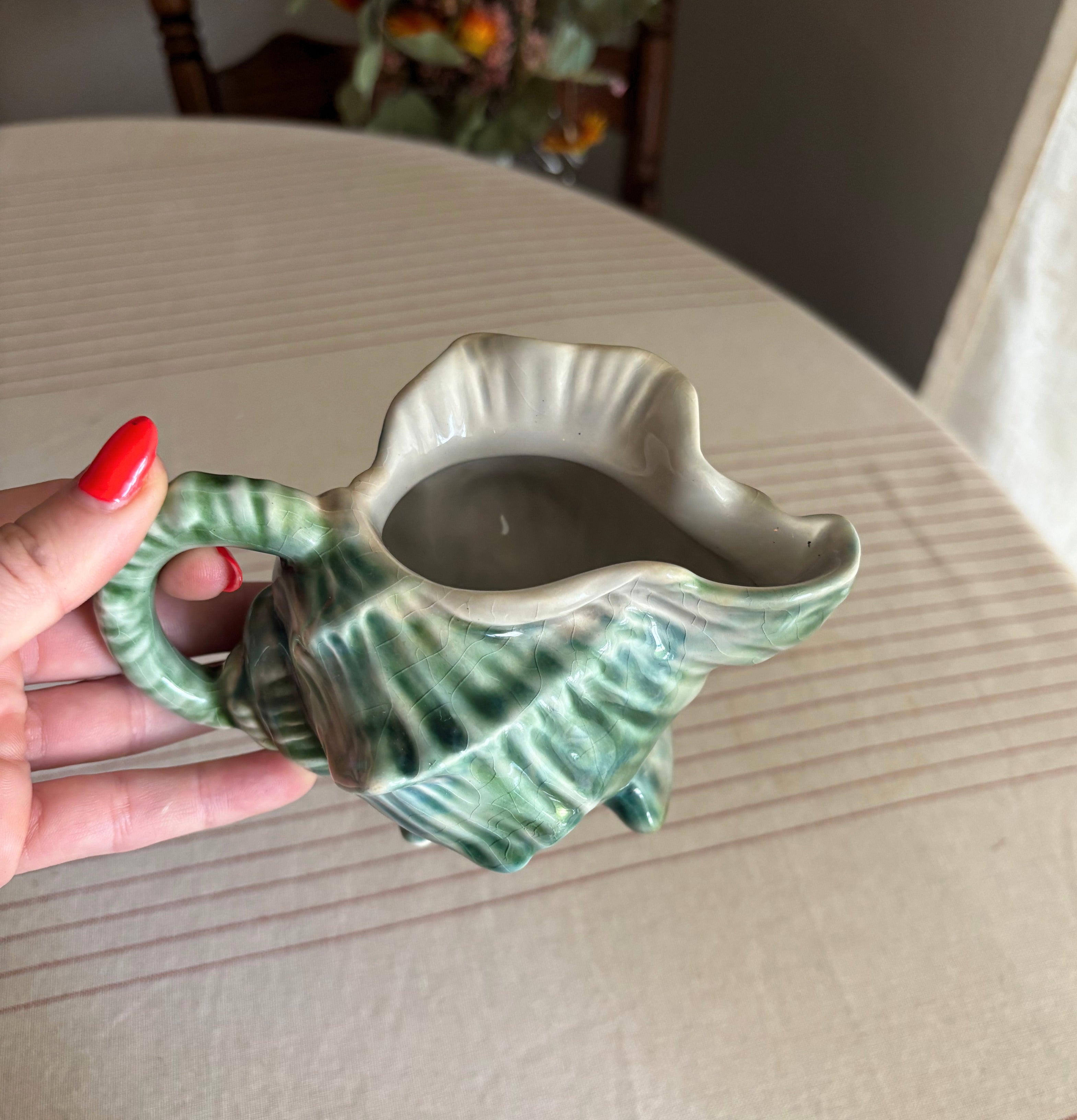 Vintage Sur La Table Nautilus Shell Creamer - Coastal Beach House Decor