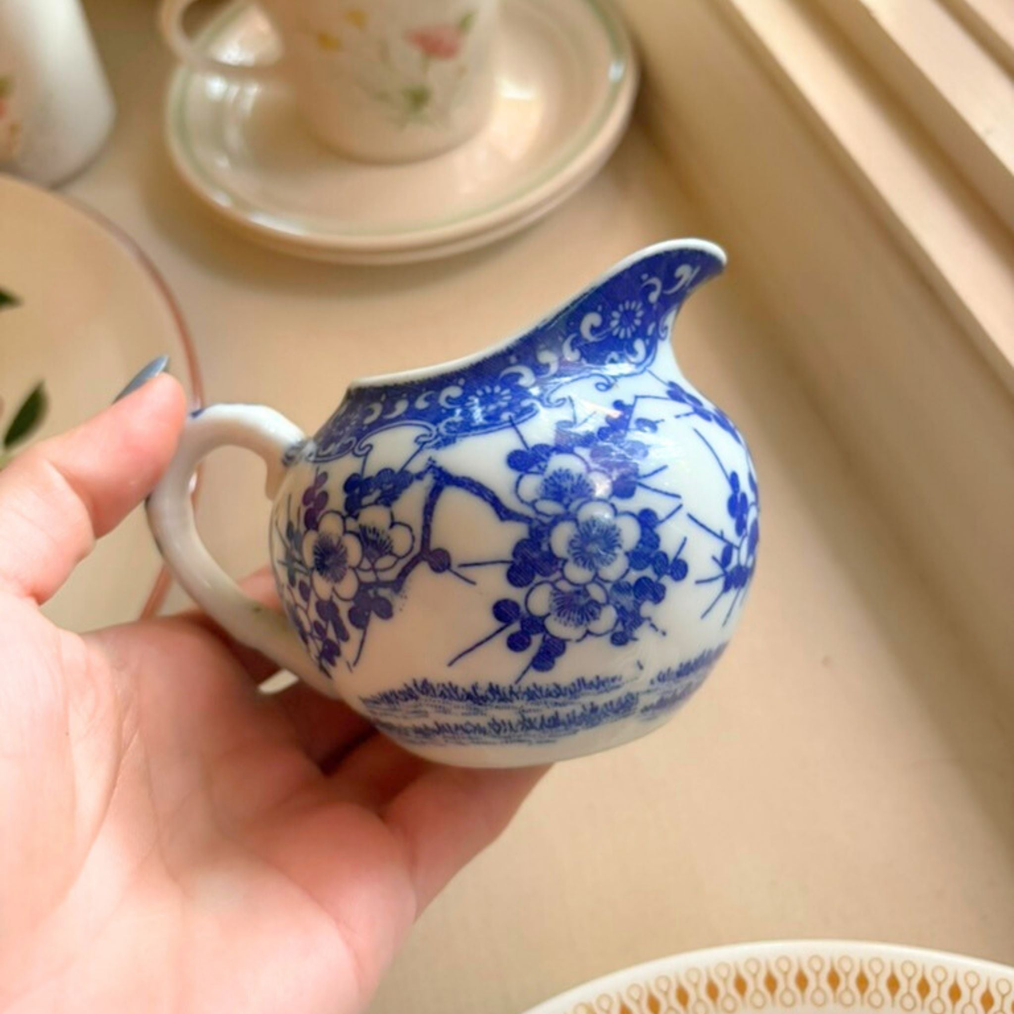 Noritake Nippon Tokusei Sakura Blossom Creamer