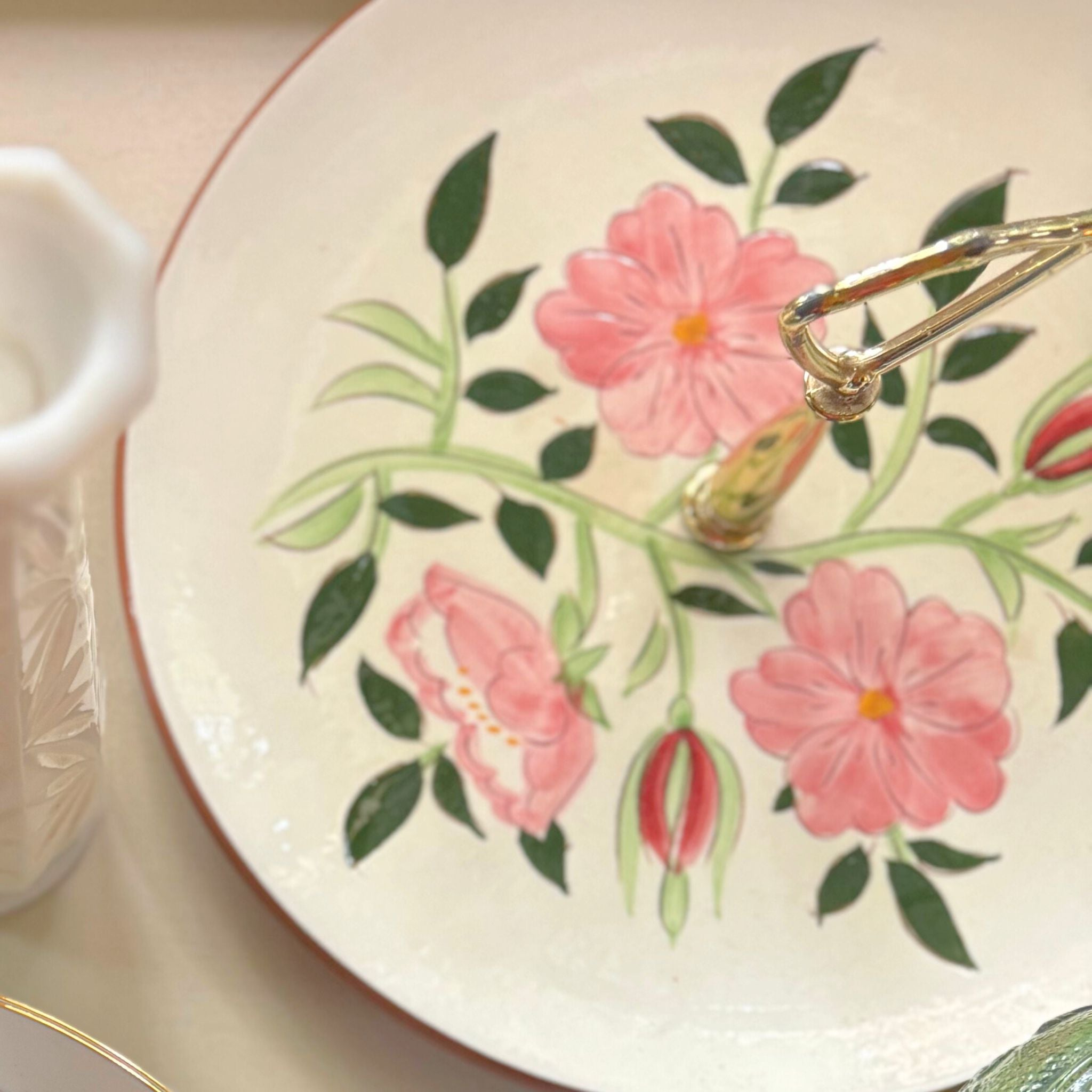 Vintage Stangl Wild Rose Tray 3