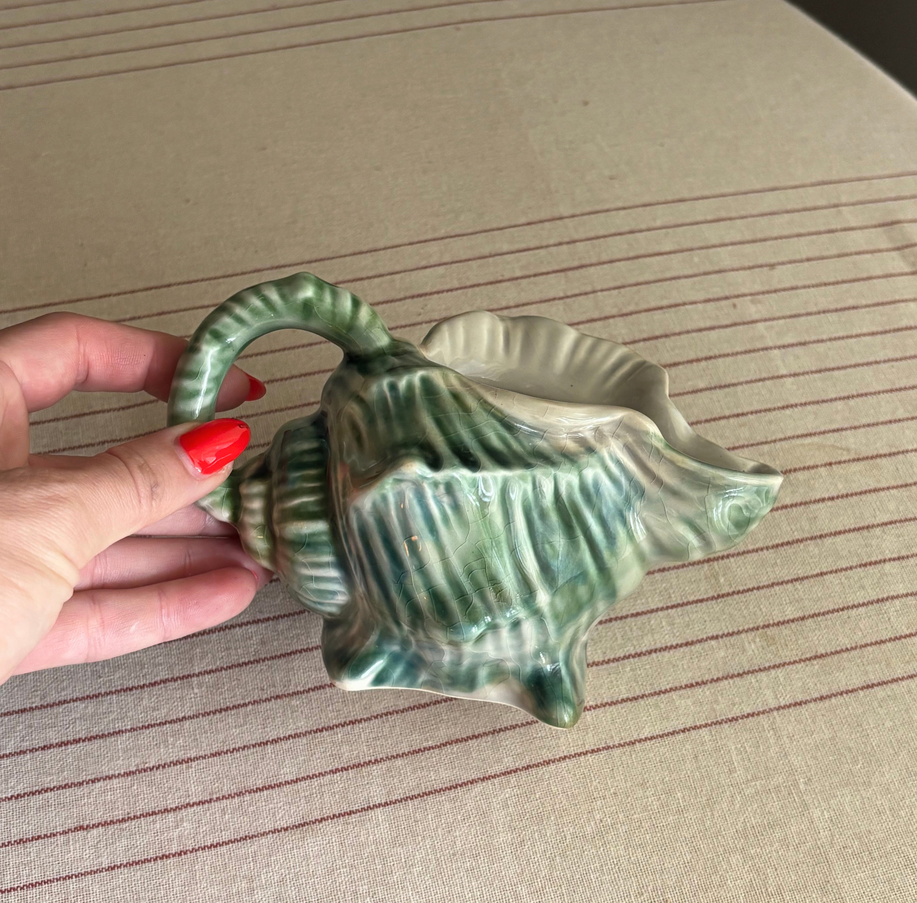 Vintage Sur La Table Nautilus Shell Creamer - Coastal Beach House Decor
