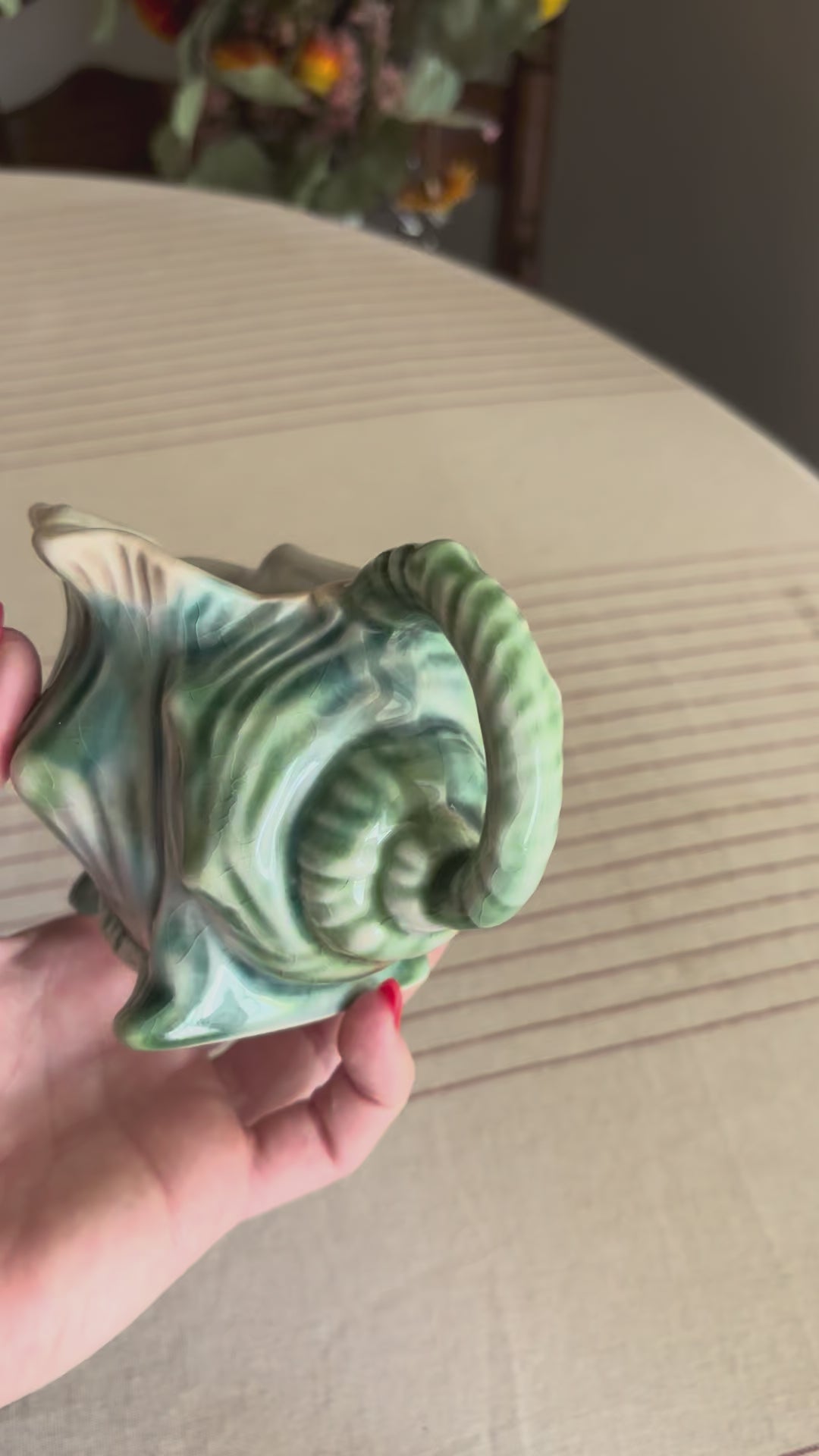 Vintage Sur La Table Nautilus Shell Creamer - Coastal Beach House Decor